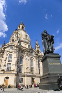 GERMANY, Saxony, Dresden, The restored Baroque church of Frauenkirch Church of Our Lady in Neumarkt