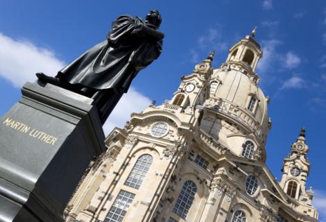 GERMANY, Saxony, Dresden, The restored Baroque church of Frauenkirch Church of Our Lady in Neumarkt