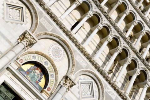 ITALY, Tuscany, Pisa, The Campo dei Miracoli or Field of Miracles with the Lombard style 12th