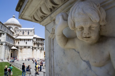 ITALY, Tuscany, Pisa, The Campo dei Miracoli or Field of Miracles with the Duomo Cathedral and