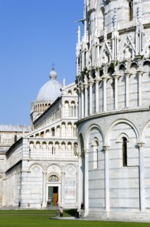 ITALY, Tuscany, Pisa, Campo dei Miracoli or Field of Miracles The Duomo Cathedral and Baptistry