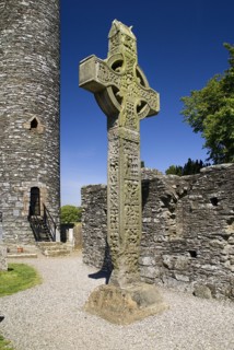 IRELAND, County Louth, Monasterboice Monastic Site, The West Cross is one of the tallest High