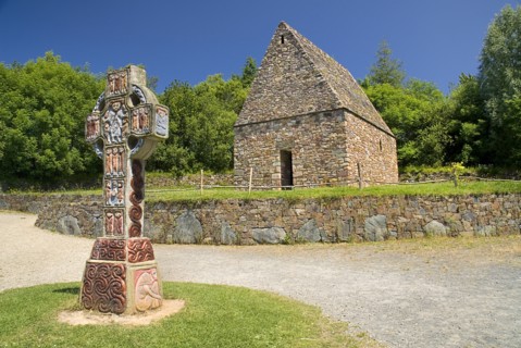 IRELAND, County Wexford, Irish National Heritage Park, Reconstruction of a typical monastic oratory