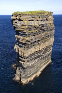 IRELAND, County Mayo, Downpatrick Head, Dún Briste Broken Fort is an impressive sea stack at the