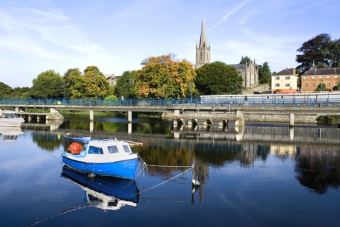 IRELAND, County Sligo, Sligo town, River Garavogue.