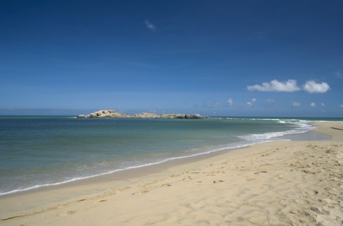 VENEZUELA, Margarita Island, Playa Caribe, View of exotic beach with its tropical crystal clear