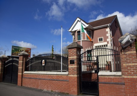 Ireland, North, Belfast, Andersonstown, James Connolly  House, Sinn Fein Headquarters with Irish
