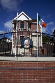 Ireland, North, Belfast, Andersonstown, James Connolly  House, Sinn Fein Headquarters with Irish