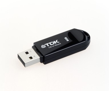 Industry, Computers, Components, 8 gigabyte portable USB flash drive.