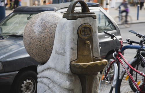 Republic of Austria, Vienna, Mariahilf, 6th Distrct, Drinking water fountains sponsered by C&A