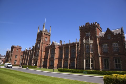 Ireland, Northern, Belfast, Queens Quarter, Queens University main building, designed by architect
