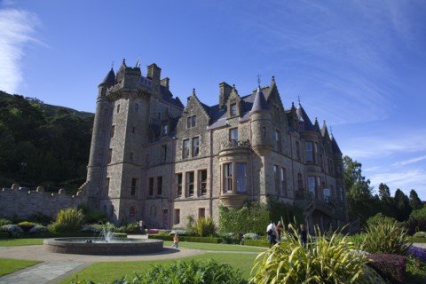 Ireland, North, County Antrim, Belfast Castle with ornate gardens and grounds over looking the city