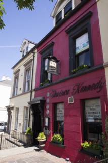 Ireland, North, Belfast, Exterior of Beatrice Kennedy restaurant on University Road.