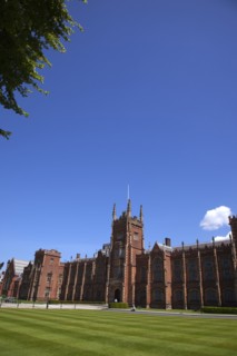 Ireland, Northern, Belfast, Queens Quarter, Queens University main building, designed by architect