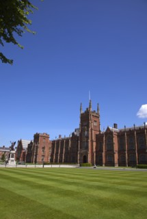 Ireland, Northern, Belfast, Queens Quarter, Queens University main building, designed by architect