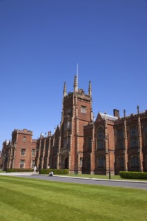 Ireland, Northern, Belfast, Queens Quarter, Queens University main building, designed by architect