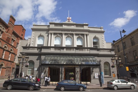 Ireland, North, Belfast, Bedford Street, Exterior of the Ulster Hall concert venue.