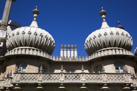 England, East Sussex, Brighton, The Royal Pavilion, 19th century retreat for the then Prince