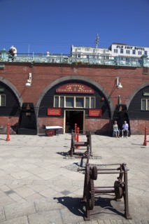 England, East Sussex, Brighton, Exterior of the fishing museum and art galleries under promenade