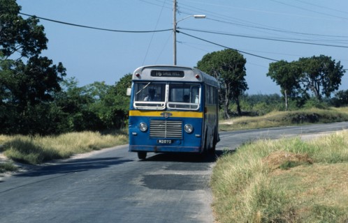 Local bus. Barbadian Blue West Indies