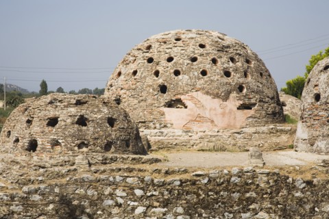 Selcuk, Izmir Province, Turkey. Domed burial chambers at ancient site of the Temple of Artemis.