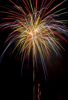 Colourful display of Pyrotechnics Shoreham Beach West Sussex England. England English UK United
