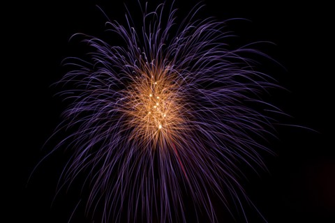 Colourful display of Pyrotechnics Shoreham Beach West Sussex England. England English UK United