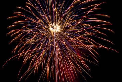 Colourful display of Pyrotechnics Shoreham Beach West Sussex England. England English UK United