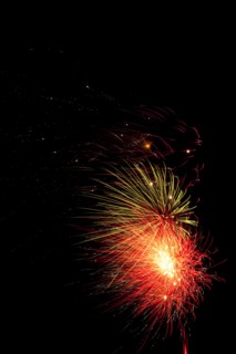 Colourful display of Pyrotechnics. England English UK United Kingdom GB Great Britain British