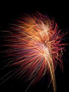 Colourful display of Pyrotechnics. England English UK United Kingdom GB Great Britain British