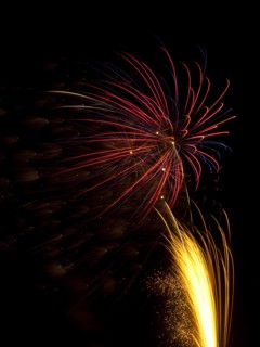 Colourful display of Pyrotechnics. England English UK United Kingdom GB Great Britain British