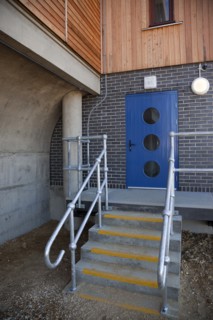 Shoreham-by-Sea, West Sussex, England. Kingston Beach Newly constructed lifeboat house opposite the