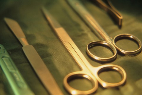 Surgeons tools. Scalpel hemostats. Accuracy Accurate Clean Cleanliness Close Up Close-Up Health