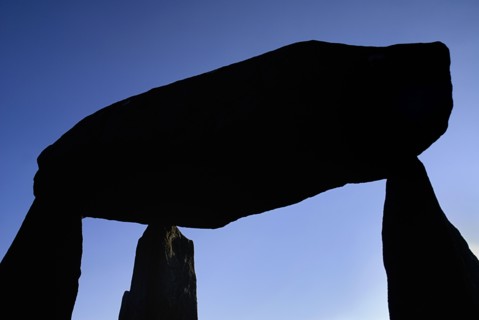 Legananny, County Down, Ireland. Mourne Foothills Legananny Dolmen feature of the Neolithic Age