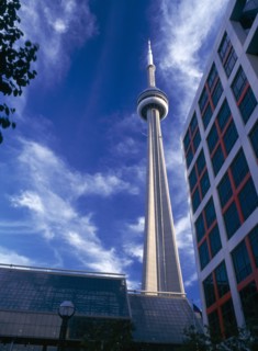 Toronto, Ontario, Canada. The CN Tower. 553.33 metre high concrete communications tower with vistor