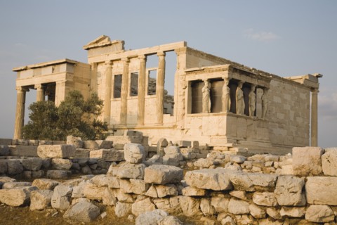Athens, Attica, Greece. Acropolis Erechtheion ruins. Greece Greek Europe European Vacation Holiday