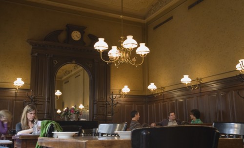 Vienna, Austria. Mariahilf District Cafe Sperl the preferred cafe of Adolf Hitler. Interior with