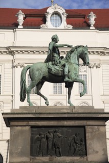 Vienna, Austria. Monument to Emperor Josef II in the courtyard of the Spanish riding school.