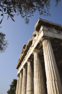 Athens, Attica, Greece. Temple of Hephaestus eastern face. Greece Greek Attica Athens Temple