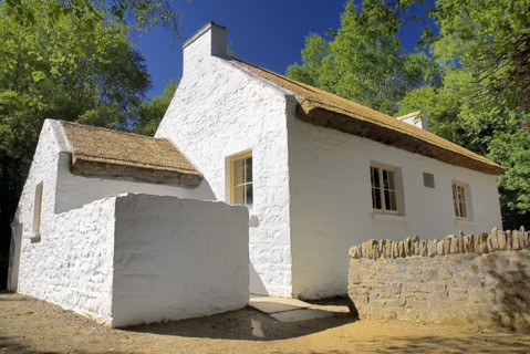 Omagh, County Tyrone, Ireland. Ulster American Folk Park Castletown National School 1845. Ireland