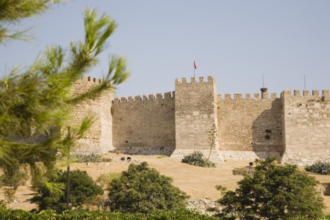 Selcuk, Izmir Province, Turkey. Site of the 6th century Basilica of St. John the Apostle below
