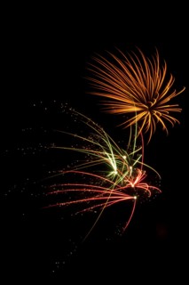 Colourful display of Pyrotechnics. England English UK United Kingdom GB Great Britain British