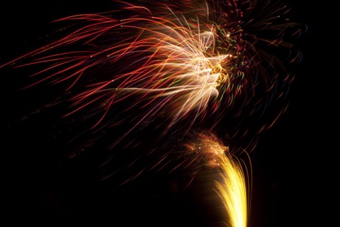 Colourful display of Pyrotechnics. England English UK United Kingdom GB Great Britain British