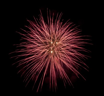 Colourful display of Pyrotechnics Shoreham Beach West Sussex England. England English UK United