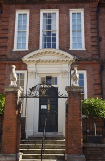 Chichester, West Sussex, England. Pallant House Art Gallery exterior of the original Queen Anne