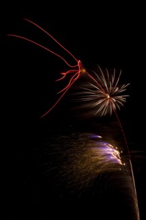 Colourful display of Pyrotechnics. England English UK United Kingdom GB Great Britain British