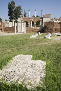 Selcuk, Izmir Province, Turkey. Partially reconstructed wall of the 6th century Basilica of St.