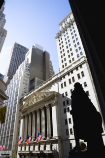 USA, New York, New York City, Manhattan  The New York Stock Exchange building in Broad Street