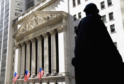 USA, New York, New York City, Manhattan  The New York Stock Exchange building in Broad Street