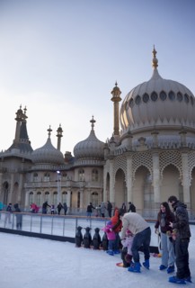 England, East Sussex, Brighton, Royal Pavilion Ice Rink  childrens area.